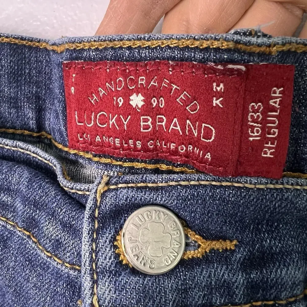 Lucky Brand Women's Sweet Low Bootcut Jeans Plus Sz 16/33 Denim Blue Med Wash